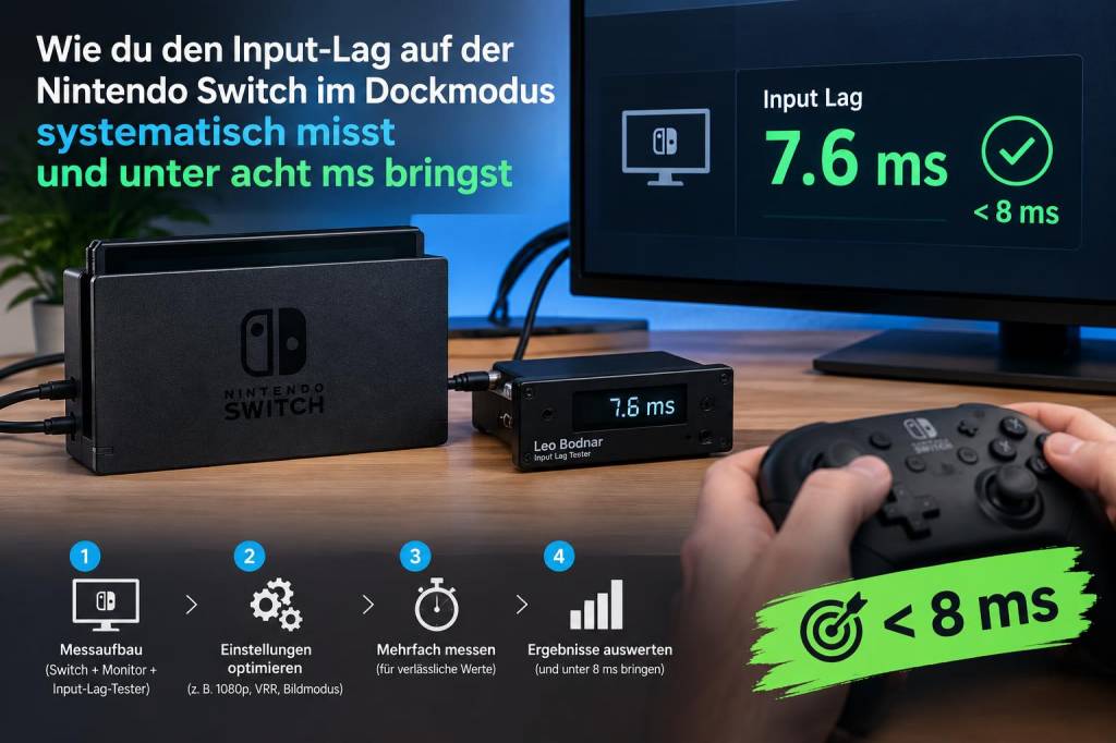 Wie du input‑lag auf der nintendo switch im dockmodus systematisch misst und unter acht ms bringst